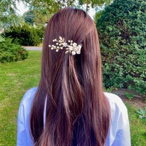 Floral Hair Accessories, Bridal Hair Clips for Wedding